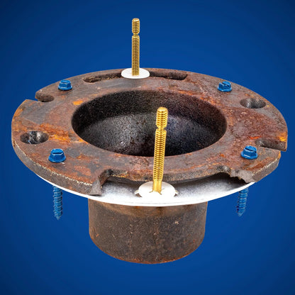 Fernco Fix-A-Flange Complete Toilet Flange Repair Kit, Universal Water Silver