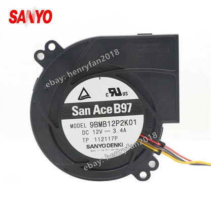 SANYO Denki 9BMB12P2K01 SanAce Blower Fan 12V 3.4A 56.8CFM 97*95*33MM Axial Fan