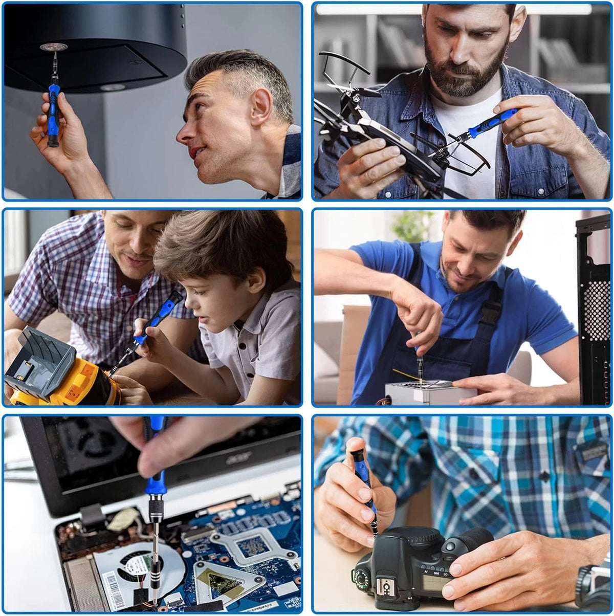 PC Building Tool Kit 140-IN-1: Computer for Repair & Assembly, Blue