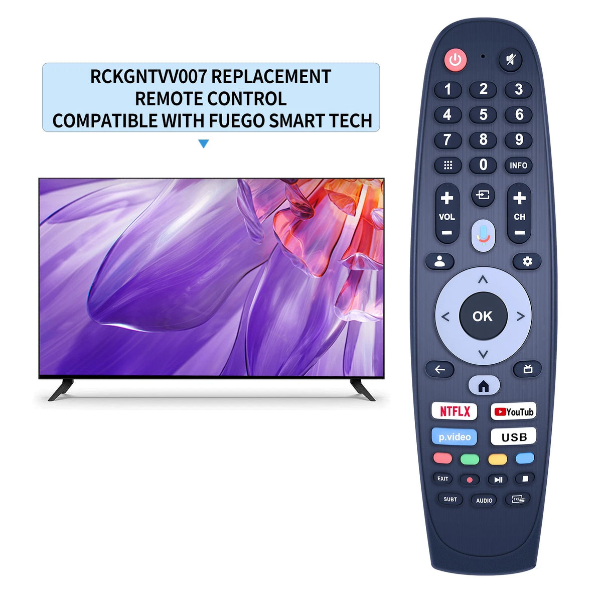 Voice Remote Control For inves caixun cx-616-g fu digiclass kodak impex star x