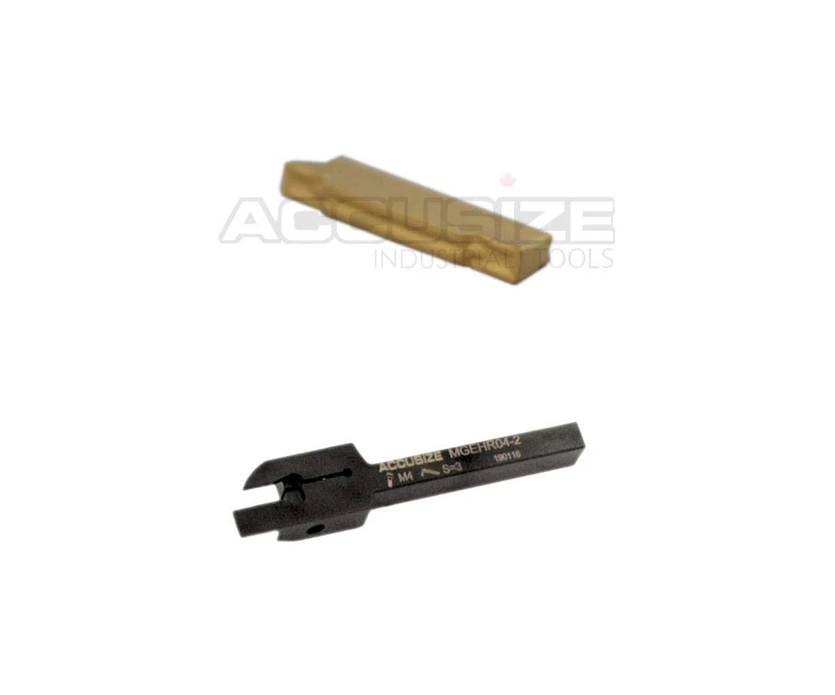Accusize Industrial Tools 1/4" x 3/8'' Cut-Off MGEHR04 with 10 pcs inserts