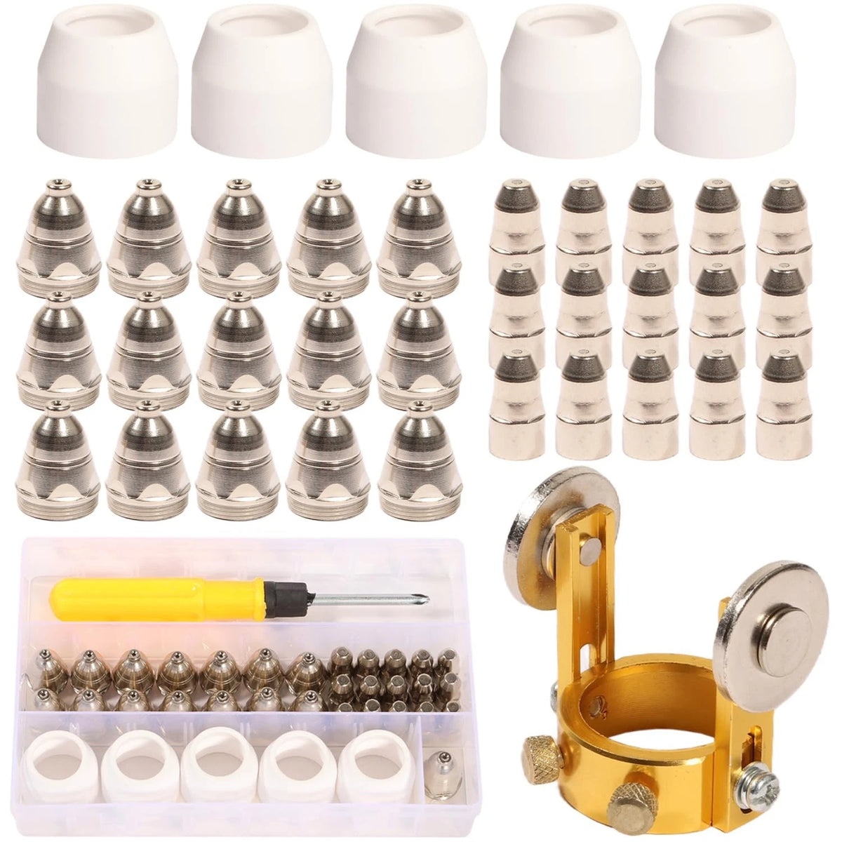 Shengbowi P80 Plasma Consumables: Torch Electrode Tips Kit, 80Amp 1.5mm for...