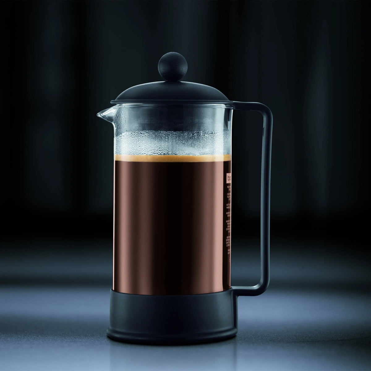 Bodum 12oz Brazil French Press Coffee Maker, High-Heat 12oz, Black