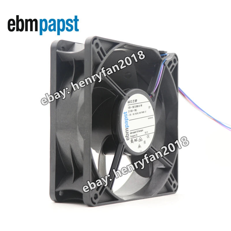 Ebmpapst 4412/2HP Axial Fan 12VDC 0.68A 8.1W 120*120*38MM 4-wire Cooling Fan