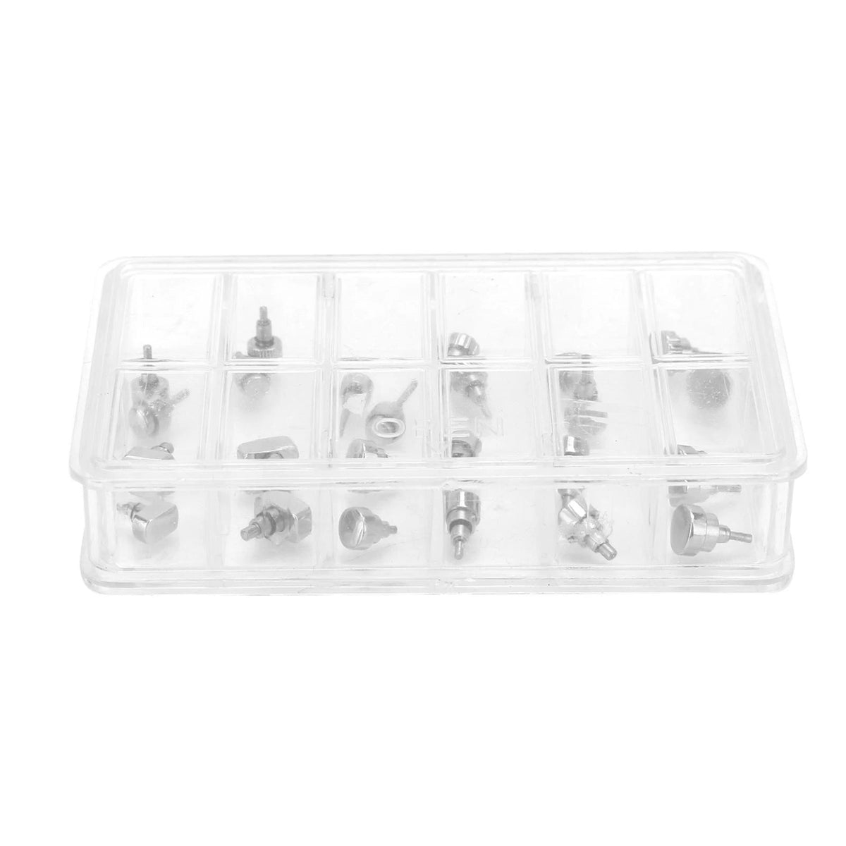 24Pcs Replacement Stainless Steel Watch Push Press Button Assortment Watchmaker