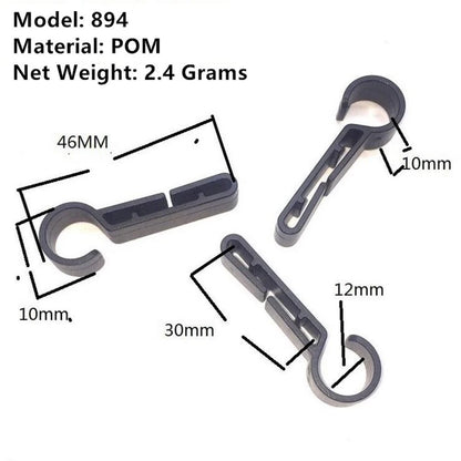 20Pack Headlamp Clips Attachment Head Light Clamps Black Hard Safety Cap Hook