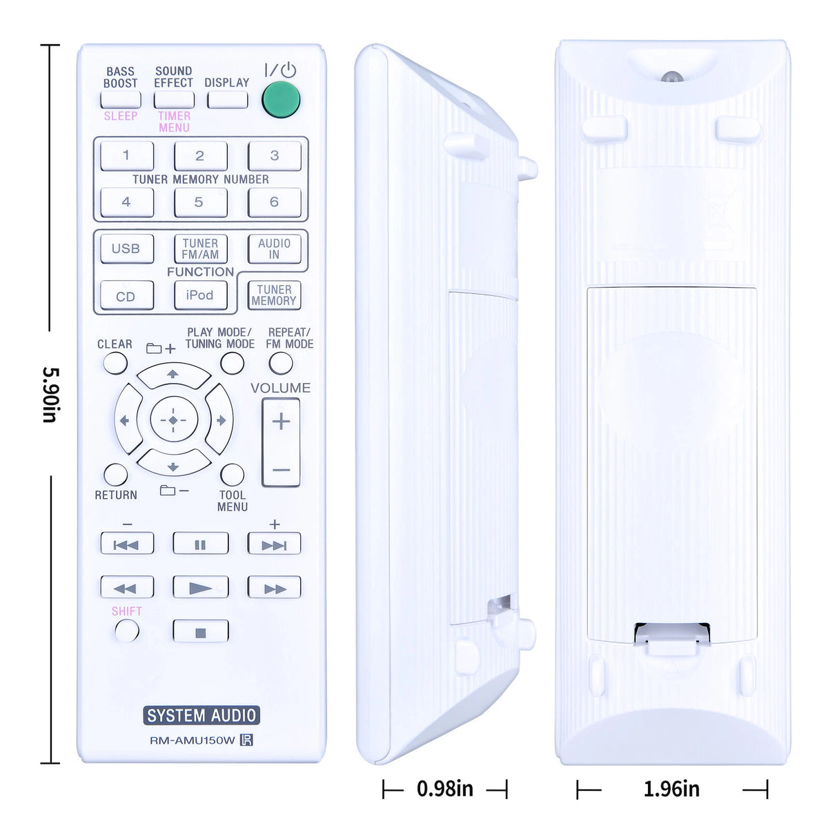 RM-AMU150W Remote Control For Sony Audio System CMT-V10IP CMT-V9 CMT-V9IF
