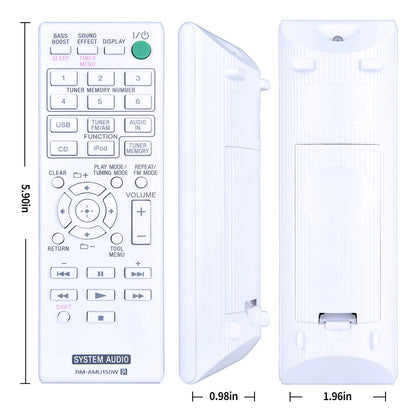 RM-AMU150W Remote Control For Sony Audio System CMT-V10IP CMT-V9 CMT-V9IF