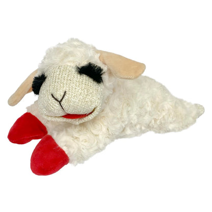 Multipet Lamb Chop Dog Plush Toy - Squeaky for Small & Medium 10", White
