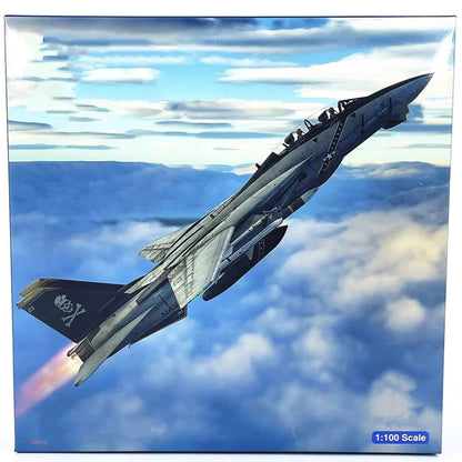 1:100 F-14 Tomcat US Fighter VX-4 Plane Model Alloy Aircraft Military Decoration