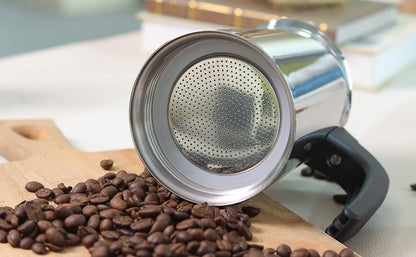 Sivaphe 9 Cup Stovetop Espresso Coffee Maker Replacement 9 cup, Sliver+White