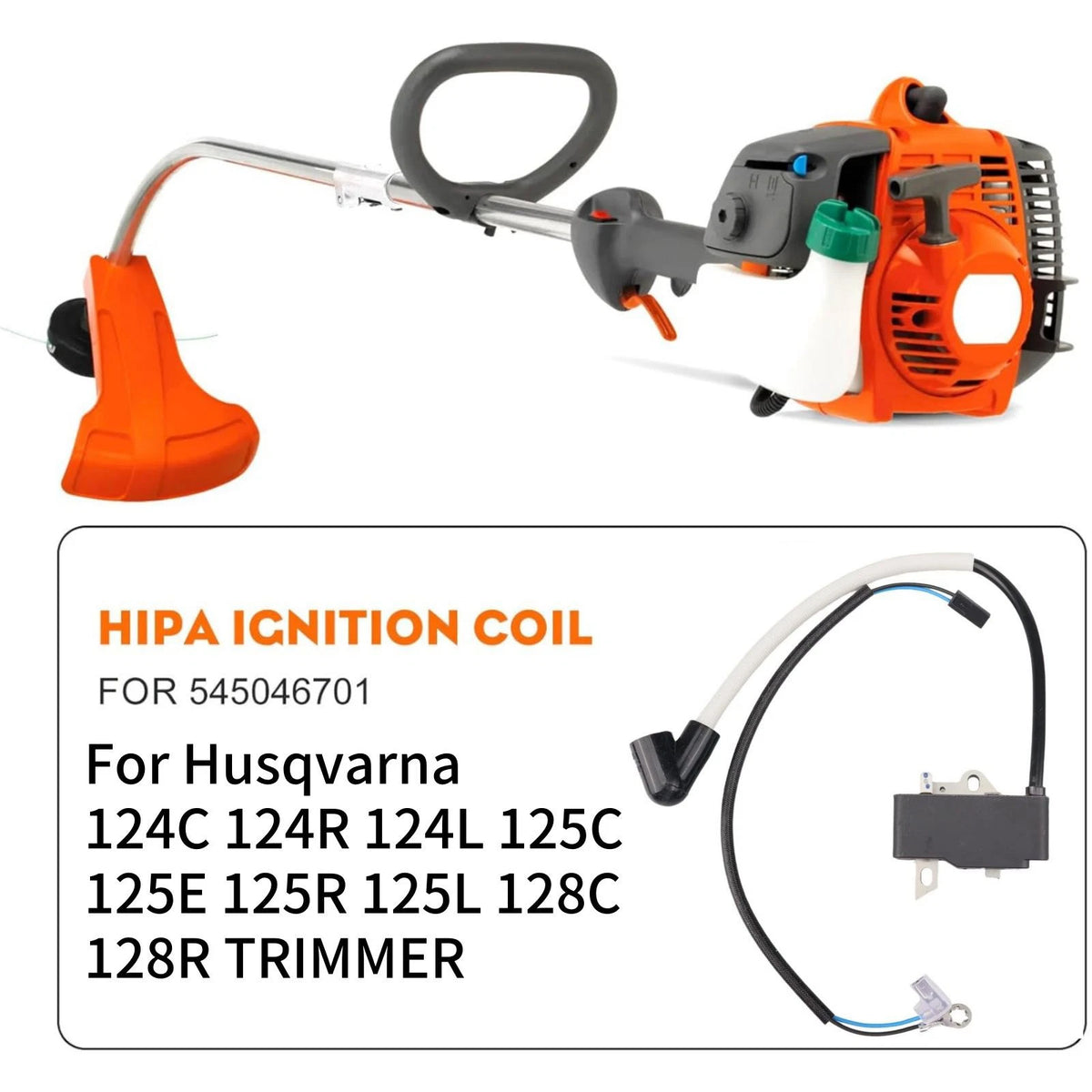 545046701 Metal+Plastic Ignition Coil Kit For Husqvarna String Trimmer 128C 125L