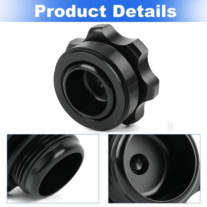 Black Fill Plug Cap & Aluminum Bung Kit – 1-3/8" Opening, 1-1/2"-12 Threaded‌