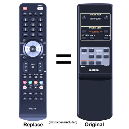RKX1 VU64380 Replacement Remote Control For Yamaha Cassette Deck KX-690 KX-W592