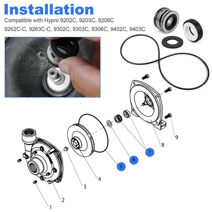 O-Ring Seal Repair Kit 3430-0332 For Hypro Pump 9200C 9300C 9400C