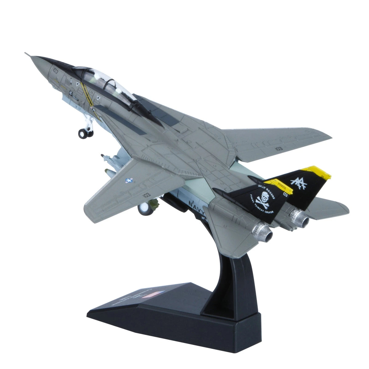 1/100 F-14 Tomcat US Fighter Aircraft Model Alloy Simulation Military Collection