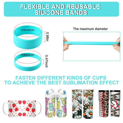 Sublimation Blanks Silicone Bands for Tumbler Heat Green