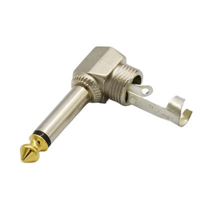 10PCS 1/4 TS Right Angle Mono Phone Plug For Universal 6.35mm Compatibility