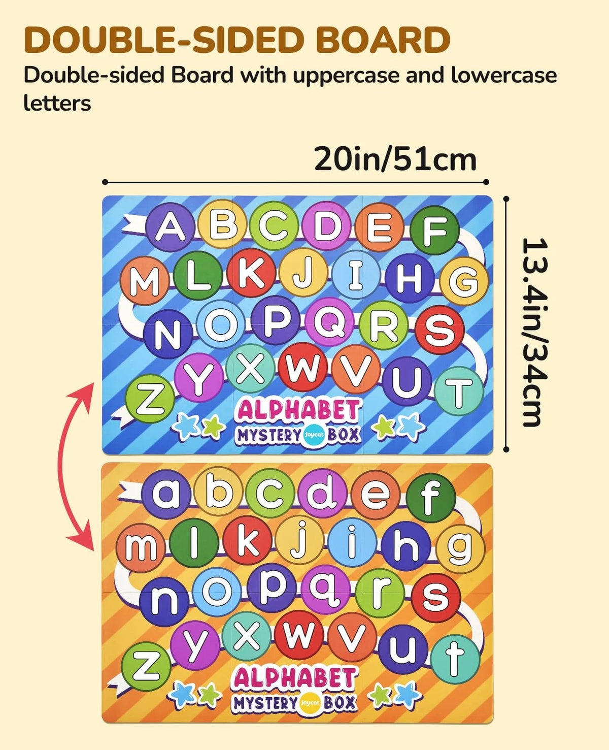 JoyCat Mystery Alphabet Box for Kids 26 PCS Letters Sorting Matching Medium