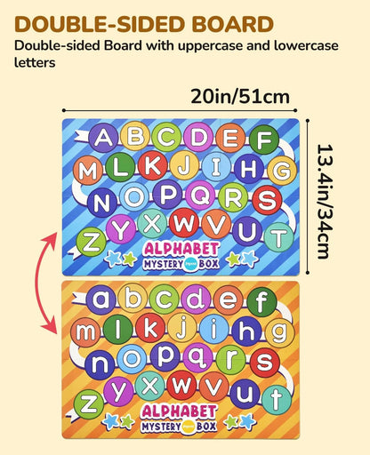 JoyCat Mystery Alphabet Box for Kids 26 PCS Letters Sorting Matching Medium