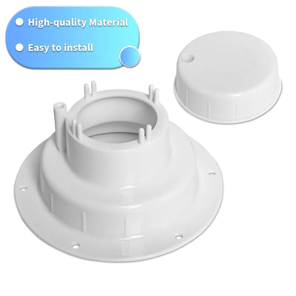 luxlead RV Plumbing Vent Caps - ID 3.8", 5.3" diameter base, 3" tall, White