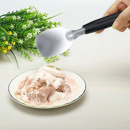 POWSHELF 2 Pack Ice Cream Spade - Stainless Steel Flat 9.4*7.1, Silver