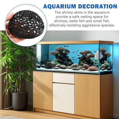 Olnverath Shrimp Dome Hide, Be-TTA Habitat Fish Tank Tunnel, Aquarium White