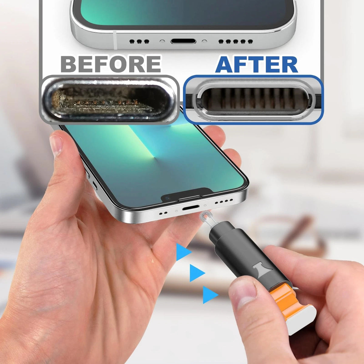 iPhone Cleaning Kit for Charging Port Cleaner, Cleaner AirPod Black