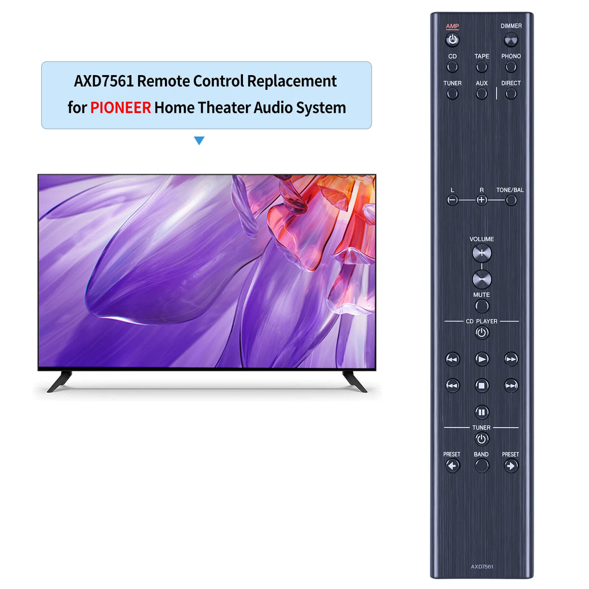 AXD7561 Remote Control For Pioneer A-A6MK2-K Integrated Stereo Amplifier