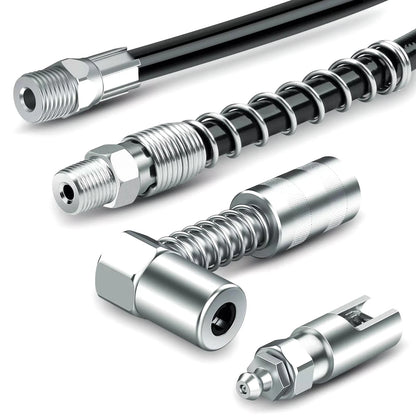 Grease Gun Coupler, 1/8 Inch NPT Right Angle Grease Coupler, 90 Degree