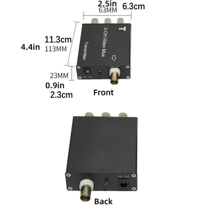 3CH Analog Camera Receiver&Transmitter Video Multiplexer Home Camera Accessories
