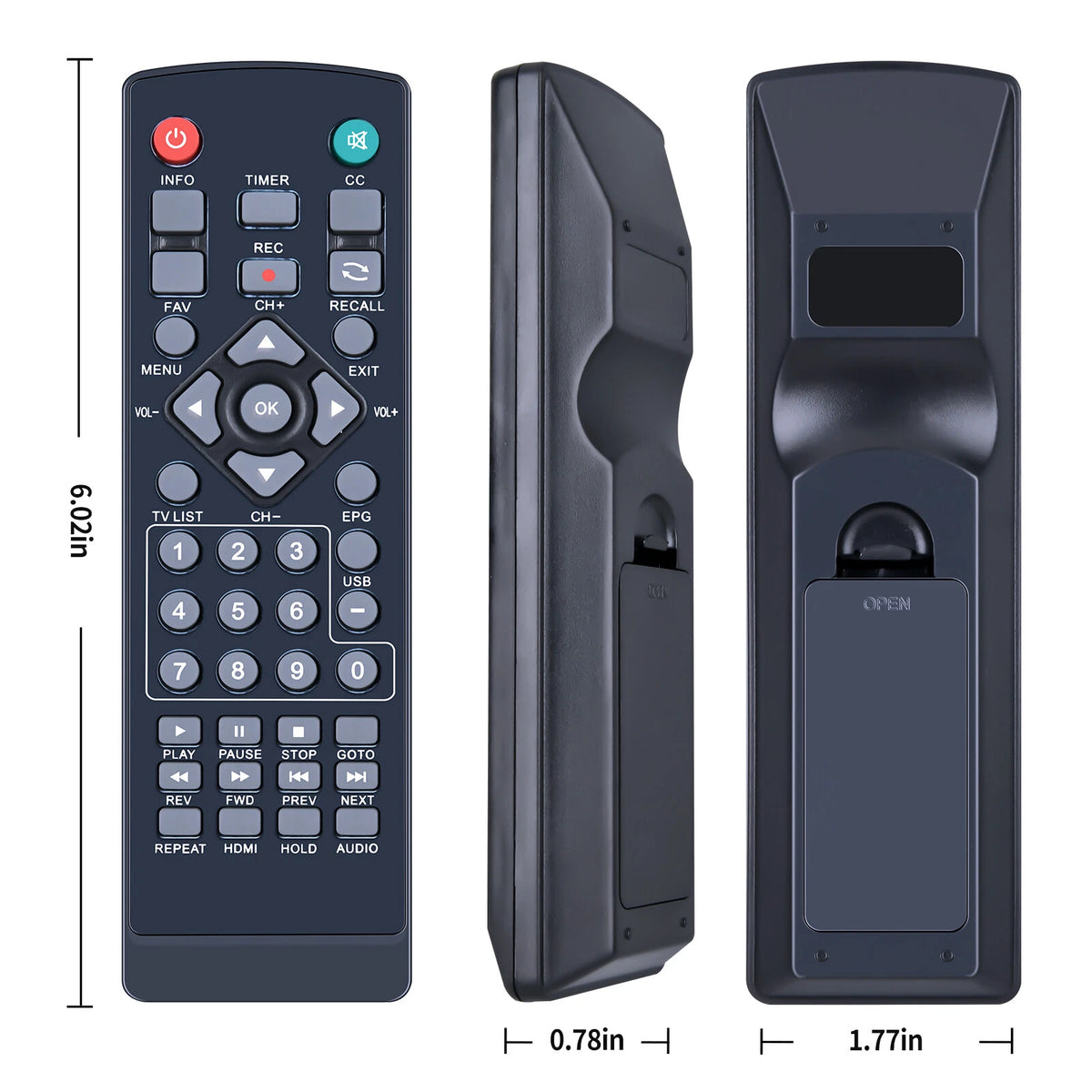 Remote Control For Mediasonic Homeworx HW130STB Digital TV Converter Box