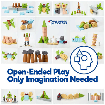 Taksa Toys Nature-Inspired Unique Reggio Emilia Learning Medium, Multicolored