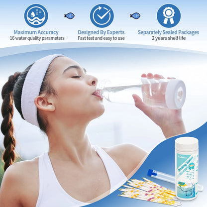 Umlecoa 16 in 1 Premium Water Test Kit - 125 Home Quality 16 IN 1