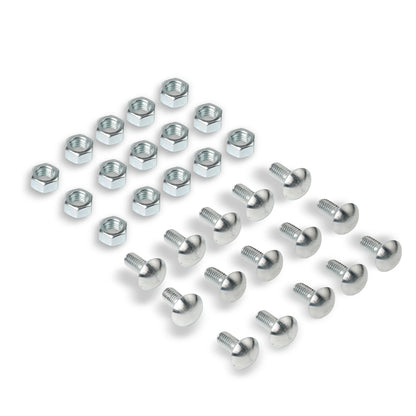 28pc Bumper Bolts Kit Metal Cap Front+Rear For Chevelle Nova Lemans Cutlass