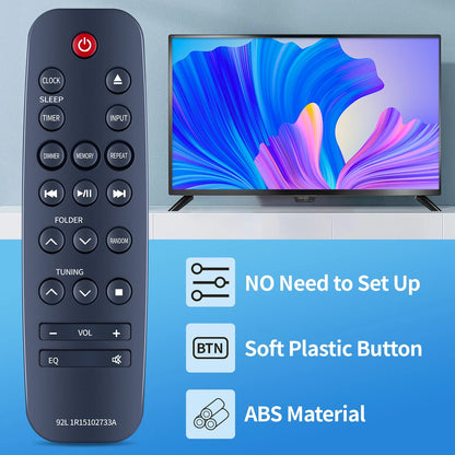 Remote Control For Sharp CD-BH10 Vintage Style Wireless Bluetooth Audio Speaker