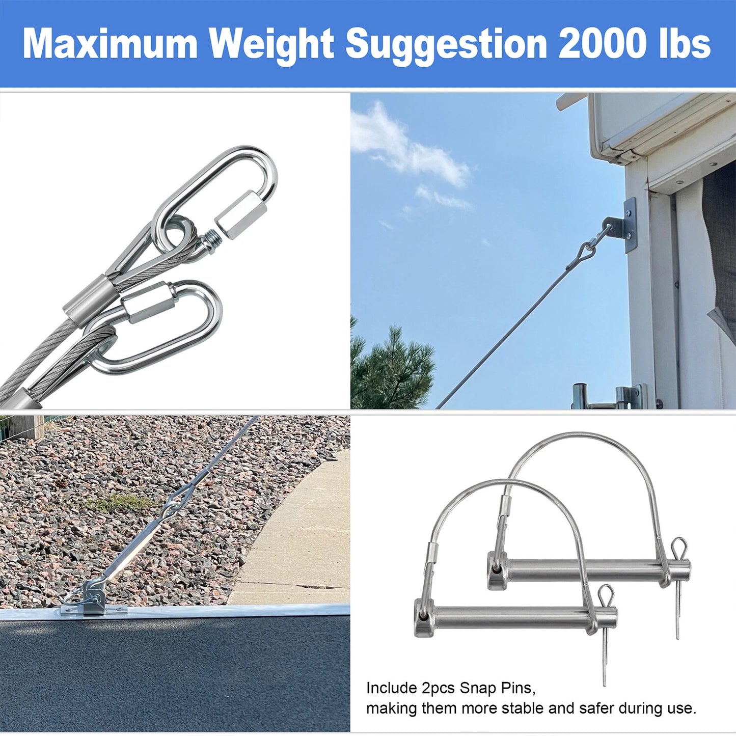 Conversion Cable Kit for Toy Hauler Patio Doors Easy to install
