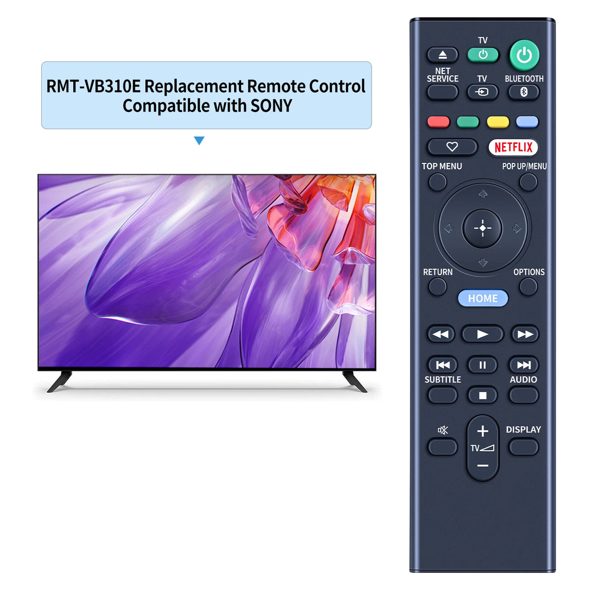 RMT-VB310E Remote Control For Sony 4K Ultra Blu Ray Player UBPX800 UBP-X800