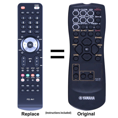 RAV16 WA61770 Replacement Remote Control For Yamaha AV Receiver HTR-5830