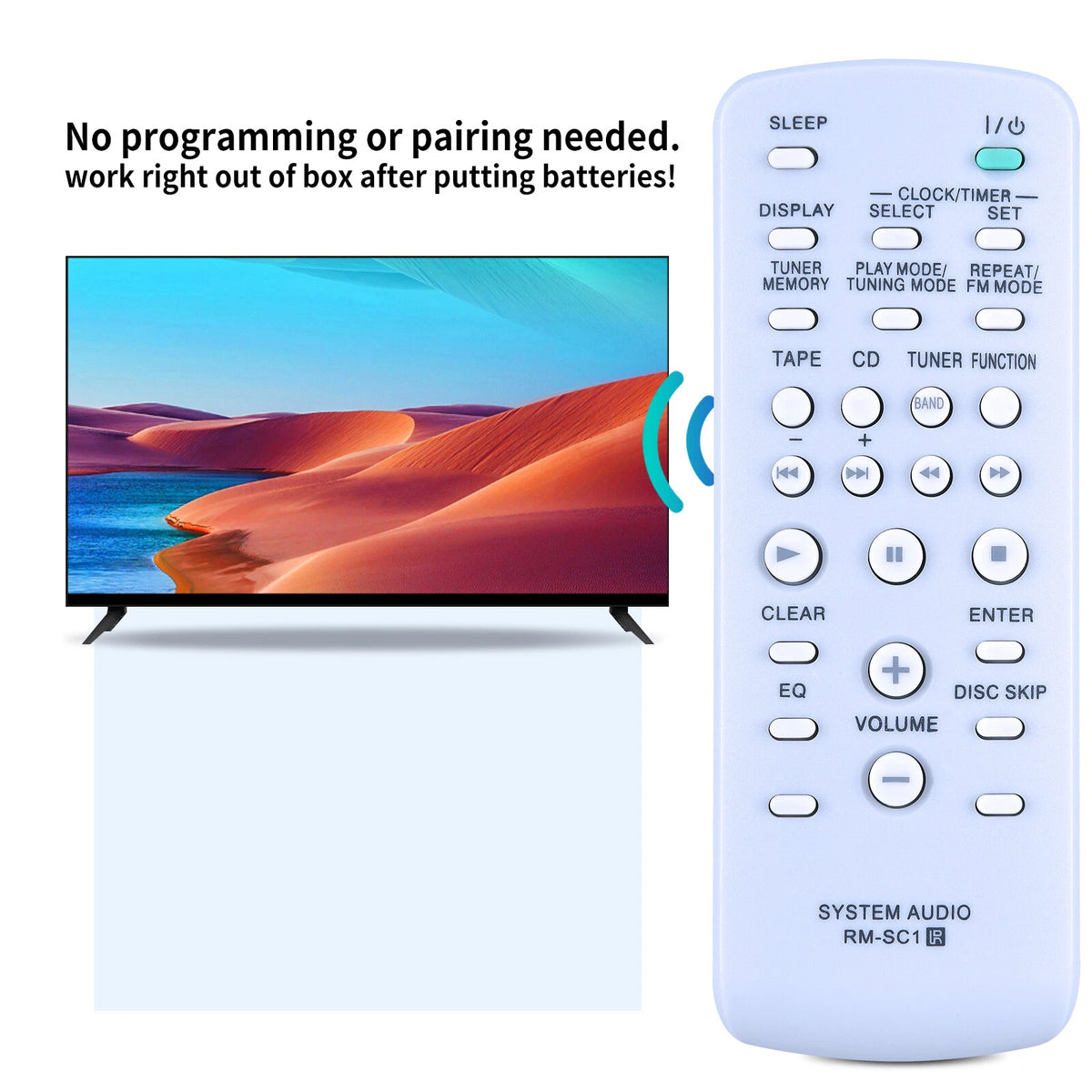 RM-SC1 Remote Control For Sony Mini Hi-Fi CMT-NE3 MHC-GX250 MHCGX250 MHC-GX450
