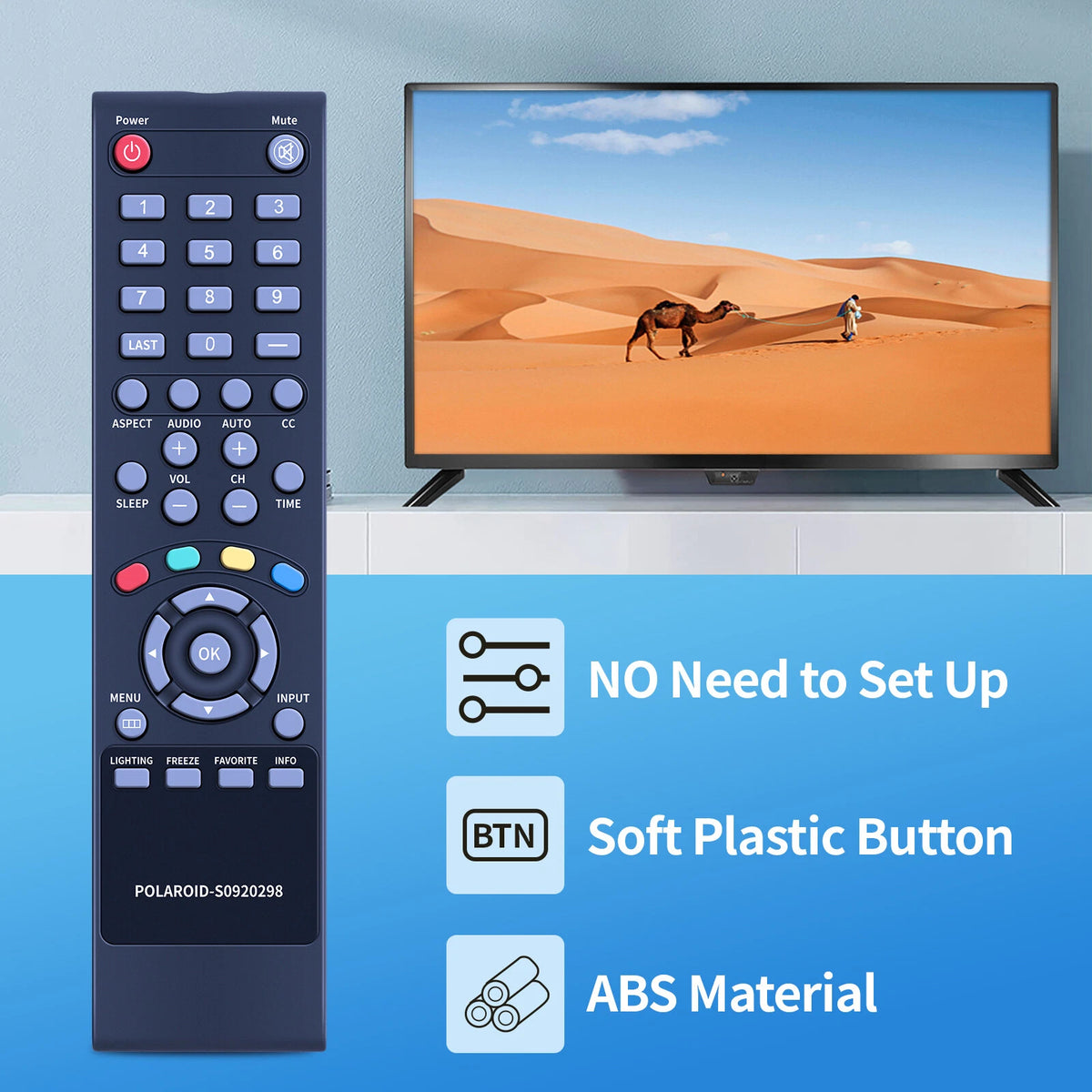 S0920298 Remote Control For Polaroid TV TDAC-02212 1521-TLUB 1521TLUB