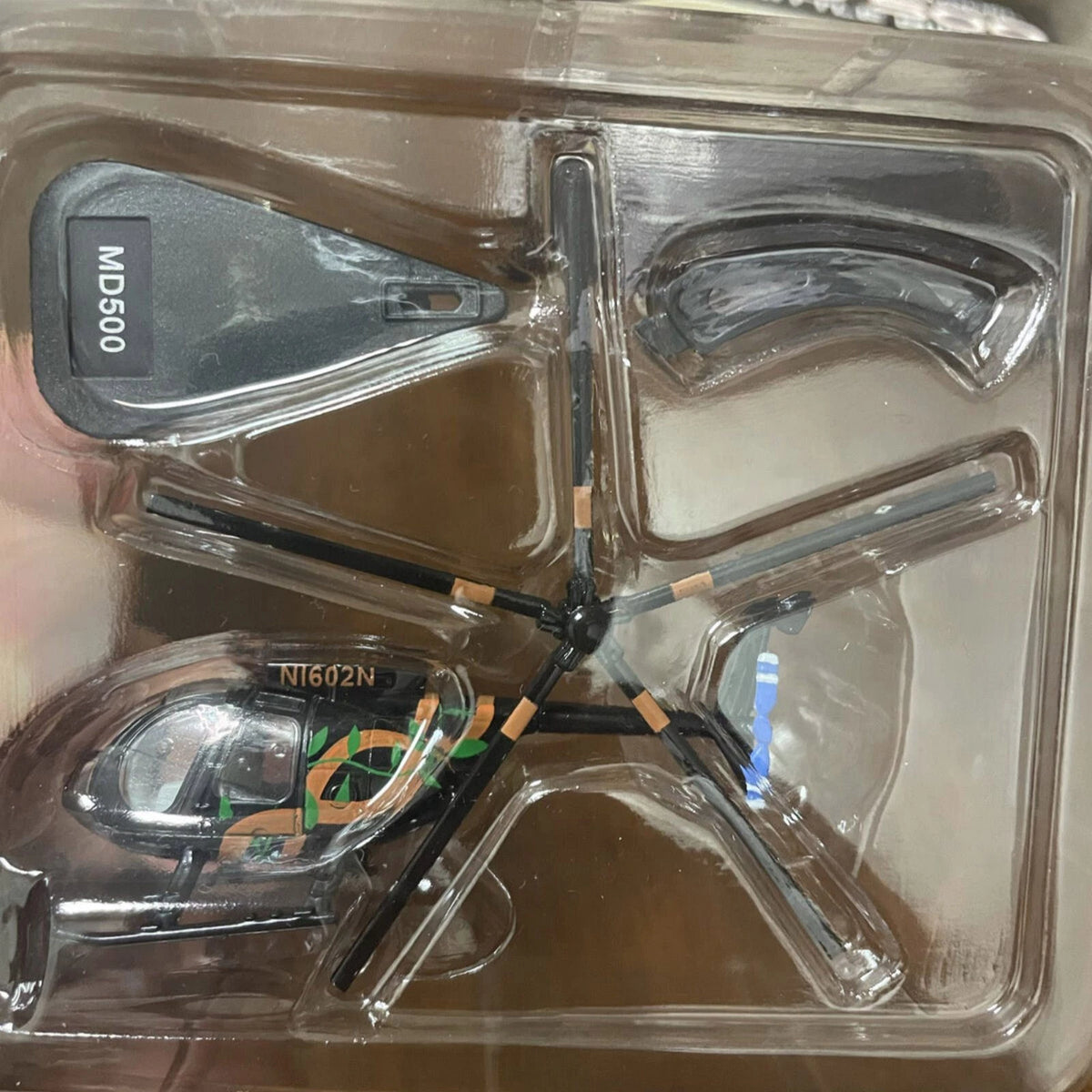 7.4cm Diecast Alloy 1/100 Scale USA Bird MD500 Helicopter Model Static Display