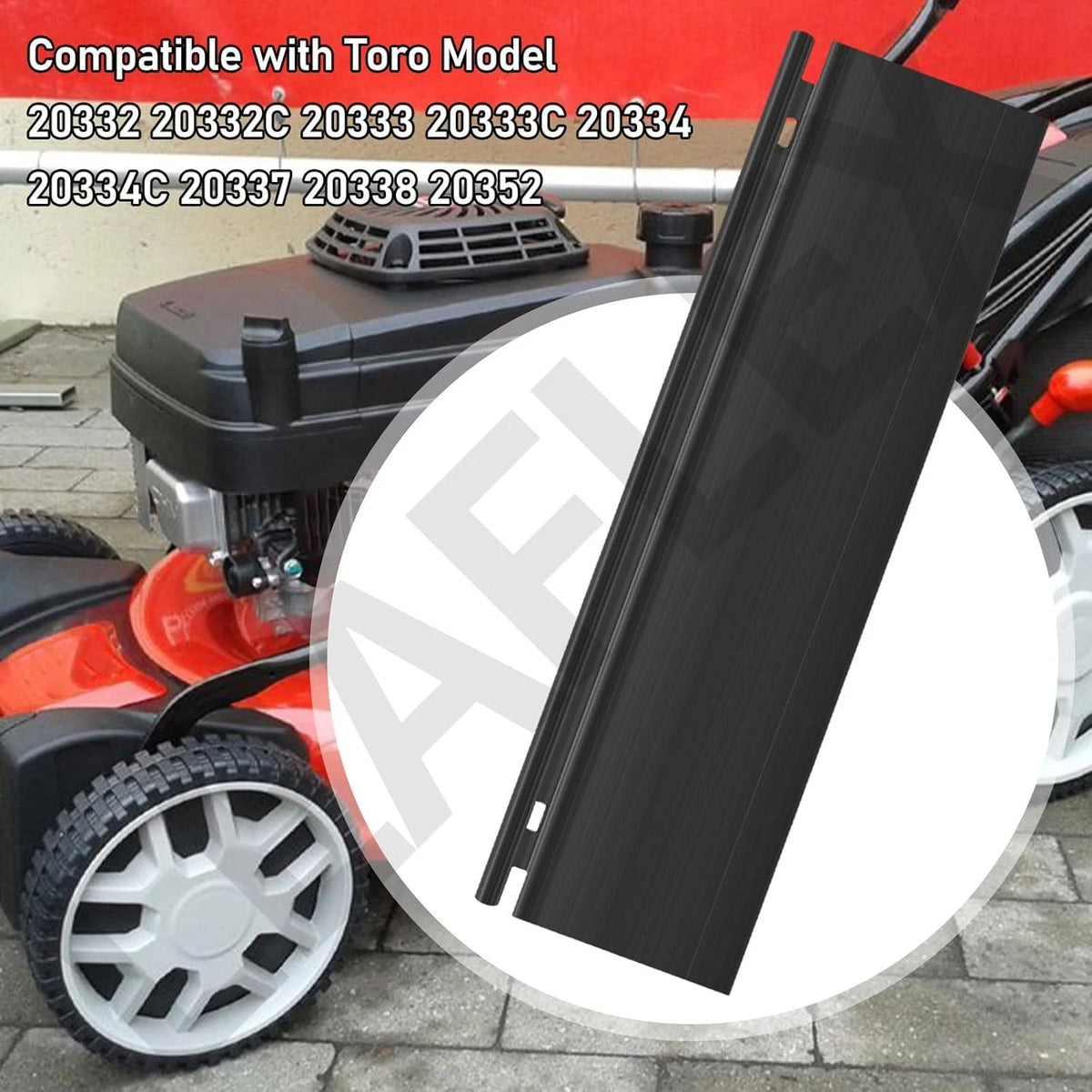 120-7012 Trailing Shield Flap Compatible with Toro 22" Recycler Black