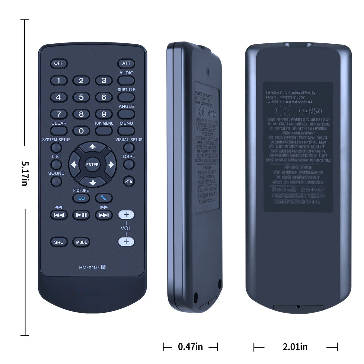 RM-X167 Remote Control For Sony Multi Disc Player Car Audio System MEX-DV1000