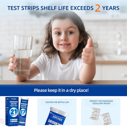 HYCHEK 21 in 1 Accurate Drinking Water Testing Kits, 145 Strips + 4 Bacteria...