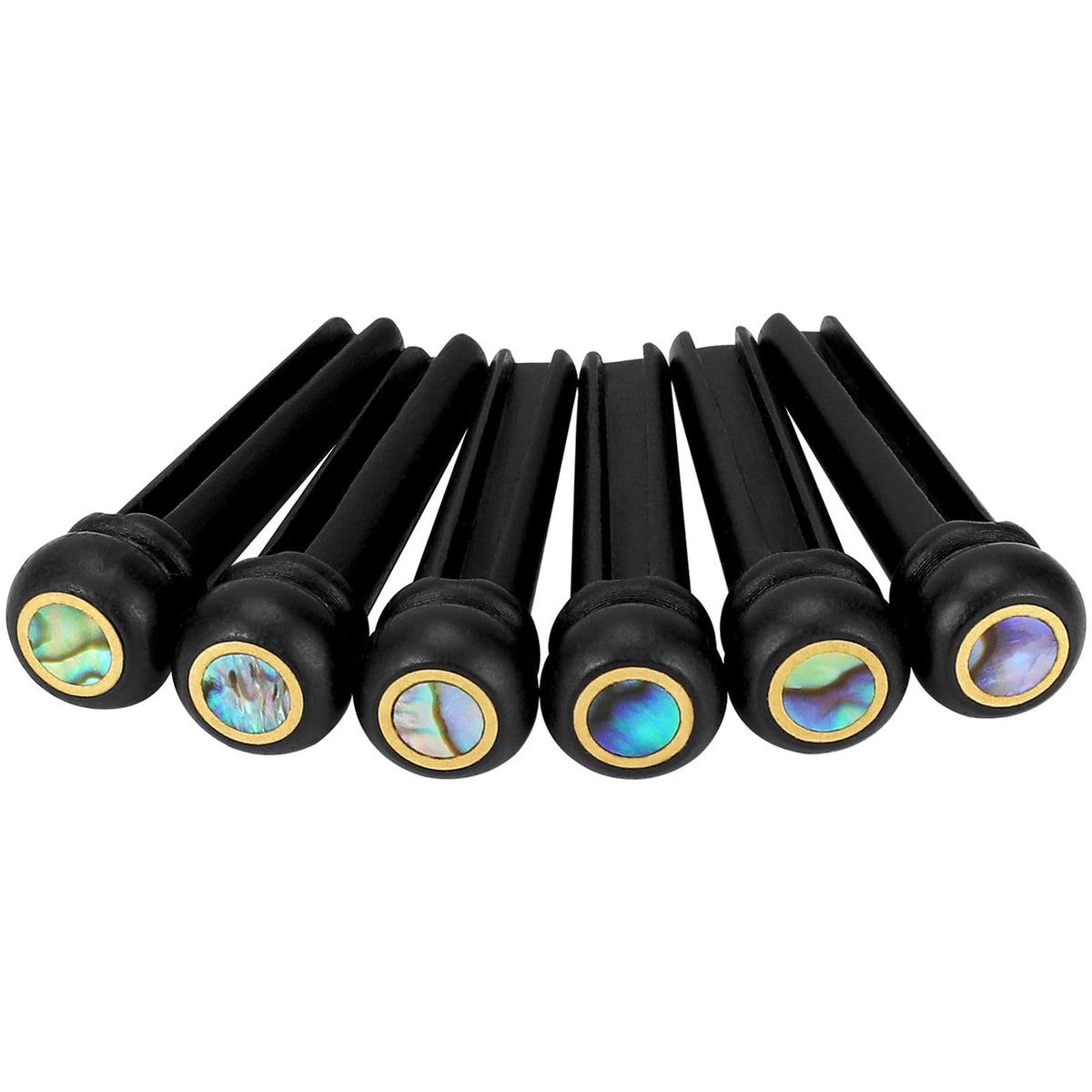 Blisstime 6pcs Ebony Guitar Pins Inlaid Abalone Dot Acoustic Guitar...