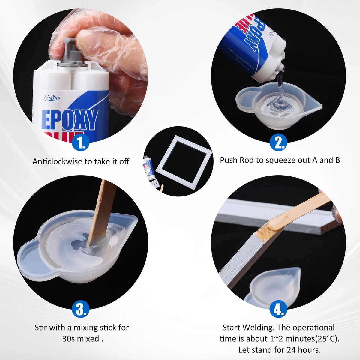 Epoxy Glue - 5 Minute Fast Repair Multi-Purpose for Repairing Clear