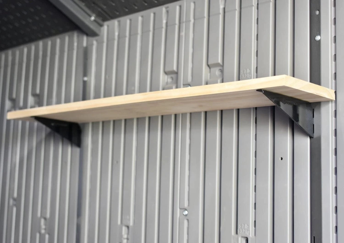Pop's Parts Plus Lifetime Shed Shelf Brackets - Black Metal Railing