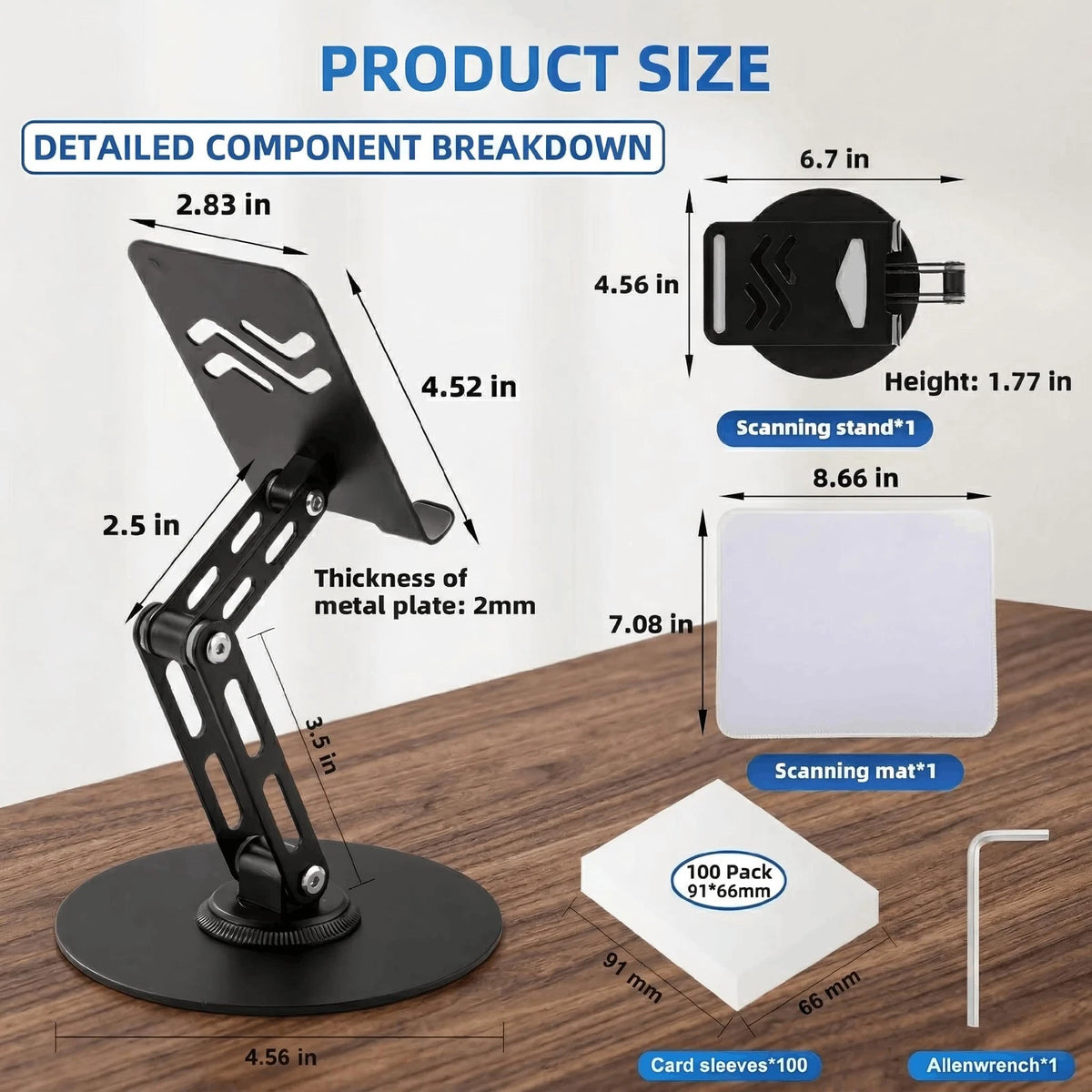 Card Scanner TCG, Foldable Trading Setup & Black