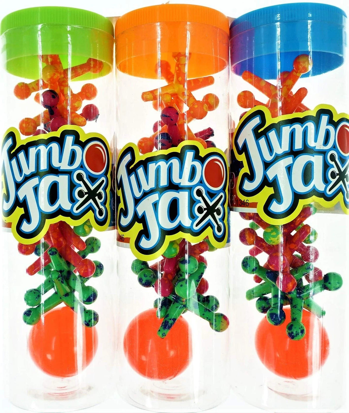 JA-RU Jumbo Jax Toy Set (3 Pack) Soft Rubber Jacks Game 3 Packs,